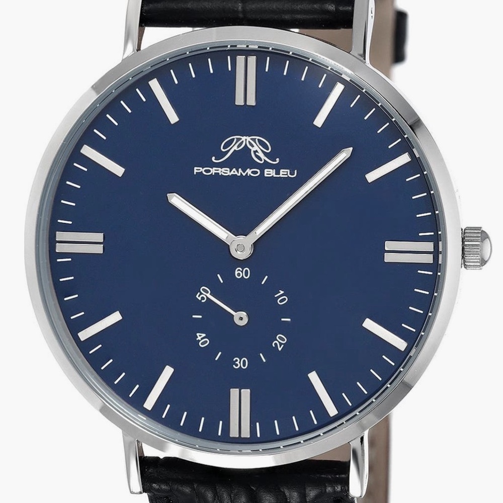 Men’s Porsama Bleu watch, black and blue